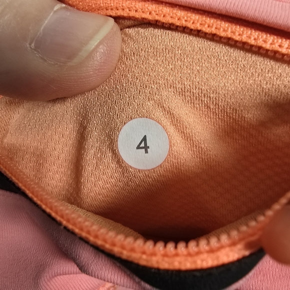 Lululemon Run: Pace Cropped Pop Orange/ Bleached Coral/ Black Leggings Size 4 - Picture 11 of 16